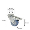 Wagner 23355001 Soft Swivel Castor with Back Hole Eco Diameter