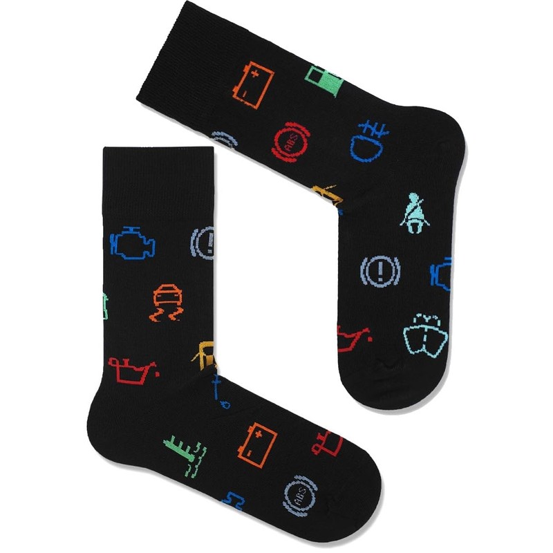 TODO Colours Funny Socks with Motif - Multicoloured, Colourful, Crazy