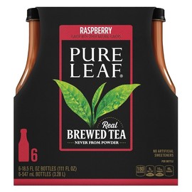 Pure Leaf Iced Tea, Raspberry Black Tea, 18.5 oz (Pack of 6)
