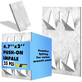 Blulu 25 Pcs Surface Mount Impaler for Wall Mounting Acoustic Panels, 18 Ga Galvanized Steel Plate with Protruding Triangular for Gypsum Board Plywood Masonry