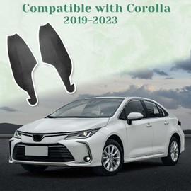 VKGUG 2PCS Front Door Panel Armrest Cover Replacement Compatible with Toyota Corolla 2019-2023 Left and Right Leather Arm Rest Replaced Skin Upholstery Black (Only Leather Part)