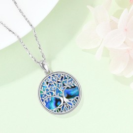 Tree of Life Necklace, Sterling Silver 925, Tree of Life Pendant Chain for Women, Tree of Life Jewellery, Gifts for Women, Girls, Mum, Sterling Silver