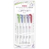Zebra Highlighter Mildliner Brush, Astringent Mild Color, NC5 Colors, WFT8-5C-NC-N