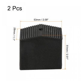 sourcing map Ladder Non-Slip Feet Mat Steep Ladder Accessories Rubber Thicken Pad Cover Cushion for Ladder Protection Black Pack of 2