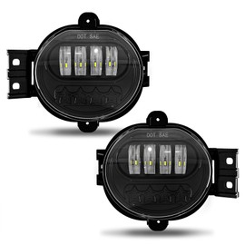 Daikokuya LED Fog Lights for Dodge 2002-2008 Ram 1500, 2003-2009 Ram 2500 3500 Pickup 2004-2006 Durango Upgrade and Modified 1 Pair Led Fog Lamp【4 Star】