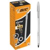 BIC Cristal Medium Shine Silver Body - Black