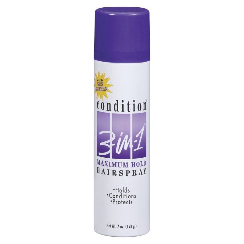 Condition 3-in-1 Maximum Hold Hairspray, (Pack of 3), 7 Oz