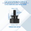 sourcing map 12 Pcs M4x8mm Knurled Thumb Screw Computer Case
