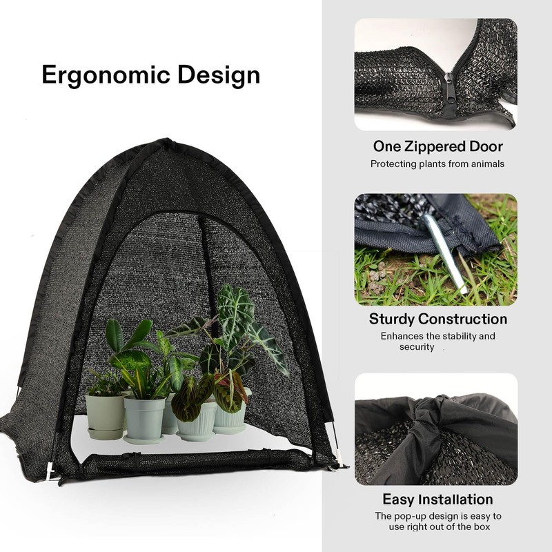 Porayhut Pop up Sunshade Cloth Pack of 3,Easy Open Crop