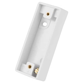 Single Gang Surface Architrave Wall Mounted 16mm Depth Plastic Back Box, White