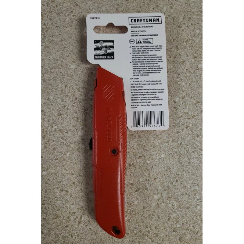CRAFTSMAN Retractable Utility Knife Includes 3 Blades *quick Blade Release-NEW!
