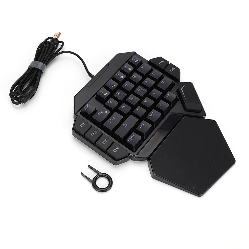 Onehanded Keyboard RGB Blacklight Mechanical Keyboard With Macro Definition Function
