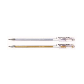 Pentel de México K105BP2-Z Bolígrafo Hybrid, Oro y Plata, Blíster 2 piezas, pack of/paquete de 2