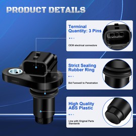 Set of 2 Camshaft Position Sensor Fits for 2007-2022 Nissan Altima Maxima Murano Pathfinder Rogue Quest Sentra GT-R & Infiniti EX35 FX35 G25 G35 Q50 Q70 QX60 Replaces 23731JA11A, 23731JA11B, 917-740