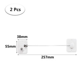 Pack of 2 Fridge Locks, No Drilling, YAIYEFU Window Lock Children with 4 Keys, Window Fuses Children, for Fridges, Washing Machines, Cupboards, Windows