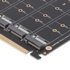M.2 NVME SSD to PCIE X16 Adapter 4 Port High