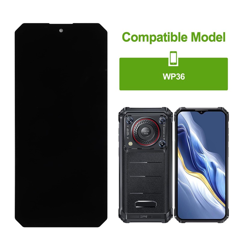 SwarKing LCD Display Compatible with Oukitel WP36 (Black No Frame)