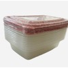 COOK WITH COLOR 20 PIECE PLASTIC RECTANGULAR FOOD CONTAINERS, 10