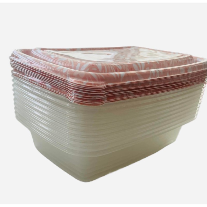 COOK WITH COLOR 20 PIECE PLASTIC RECTANGULAR FOOD CONTAINERS, 10