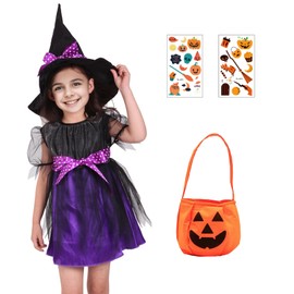 Formemory 130 Halloween Cosplay Costume, Witch Girl Devil, Shrine Maiden, Cosplay Costume, Children's Costume, Cute, Party, Kids Costume, Girls Witch Costume, School Festival, Cultural Festival, Event