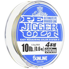 Sunline Saltimate Jigger ULT PE Line, Set of 4, 984.4 ft (300 m), No. 0.6, 10 lb