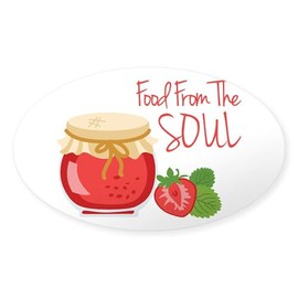 CafePress Food from The Soul Sticker Oval Car Bumper Sticker