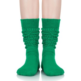 Scrunch Socks 80s 90s Outfit for Women Lime Green Knee High Long Tube Socks 80s 90s Green