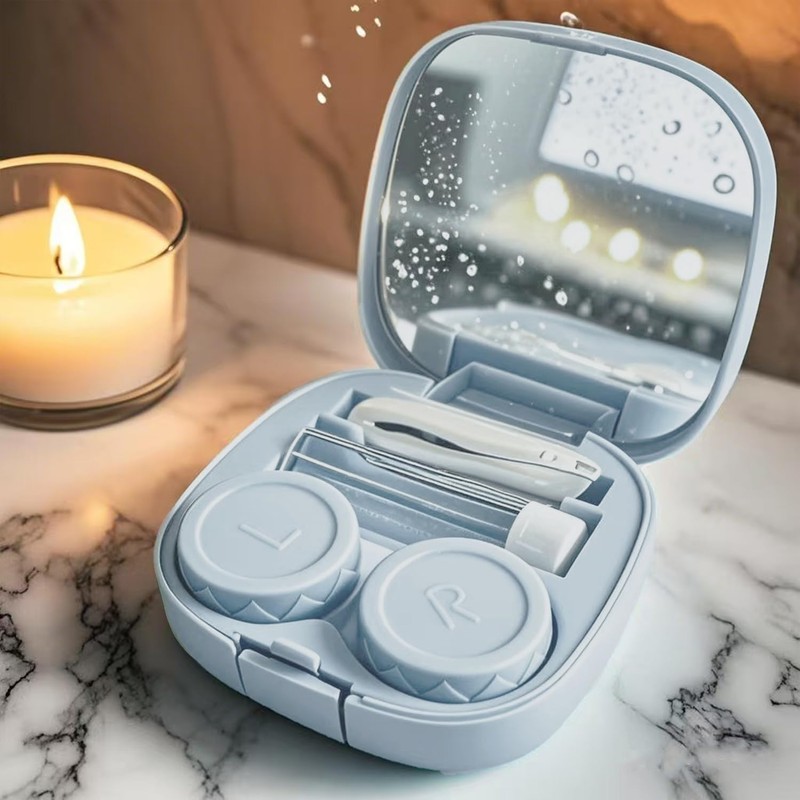 CADEVED Contact Lens Case Kit with Cleaner Washer, Contact Lenses