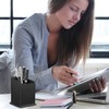 Carbon Fiber Black Pen Holder Cup for Desk, Black Pencil