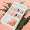Press on Nails Square Short Independence Day 24Pcs Glossy Full