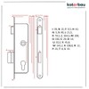 KOTARBAU Mortise Lock PZ 90/22 with Lock Case Counter Plate