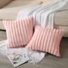 Sungeek Set of 2 Pink Faux Rabbit Fur Cushion Covers