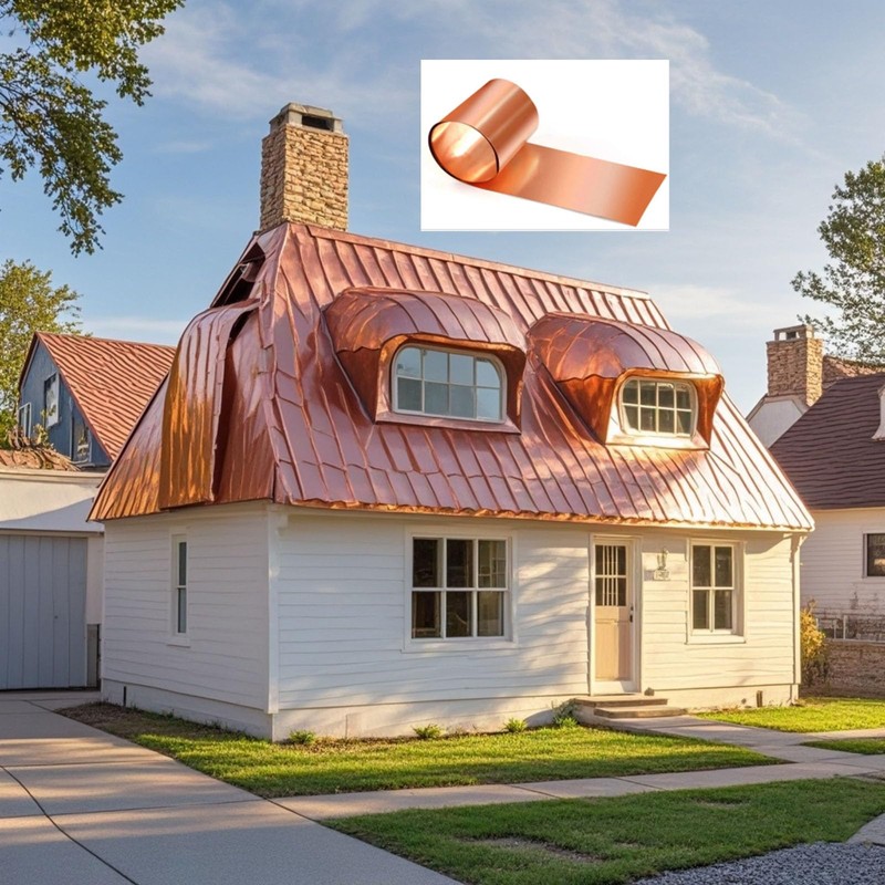 Pure Copper Sheet roll,28 Gauge 6" Width x 3.5FT, Copper