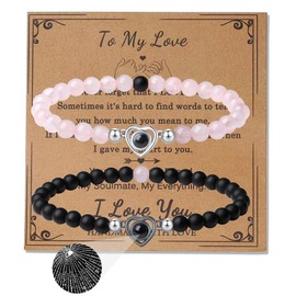 XIANNVXI Matching Bracelets Boyfriend Bracelet Gifts for Women Matching Couple Bracelets 100 Languages I Love You Matching Bracelets for Couples