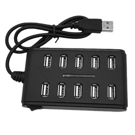 Namvo USB2.0 HUB Docking Station 10 Port USB Hub with Switch for Laptop PC Interface Device