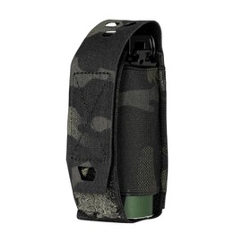 Molle Flashlight Holder Magazine Pouch Tactical Pouches Flashbang Pouch Portable Multiuse Tool Pouches for Duty Belt Vest Backpack 500D Nylon(camo Black)