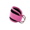 Ankle Strap Attachment for Cable Machine, Pink, Double D-Ring Design