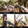 BIBURY Gardening Hand Pruners, 5 in 1 Multitools Folding Scissors