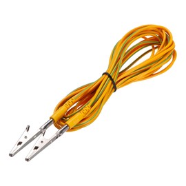 QUARKZMAN ESD Grounding Cable Cord with Crocodile Clip 5 m Long Yellow Antistatic Ground Wire Cable Clip for Removing Power Conductor Electrostatic