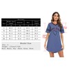 Litherday Nachthemd Damen Nachtwäsche Baumwolle Loungewear Nachtkleid Kurz Negligee Streifen