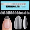 TOMICCA Nail Tips Sanded Nail Tips Short Full Cover Plain