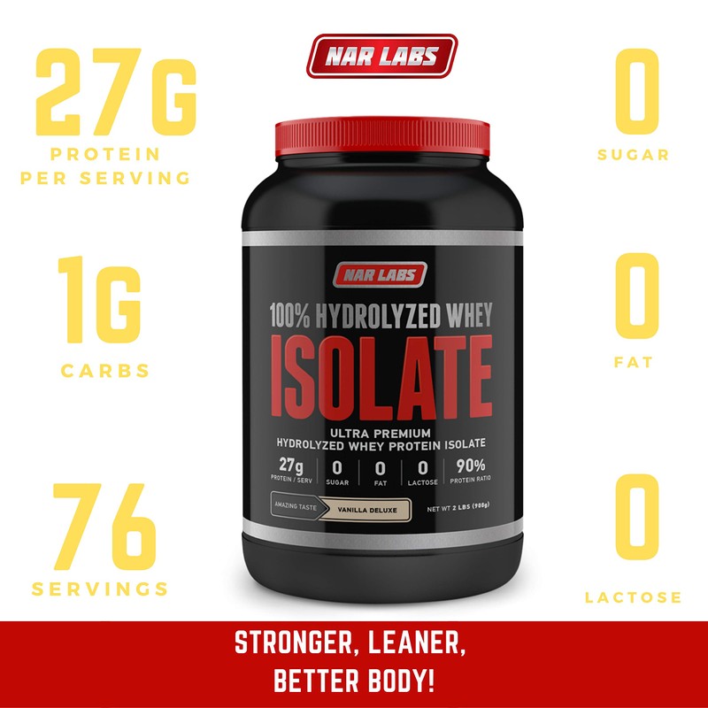 NAR Labs Hydrolyzed Whey Protein Isolate 2 lbs. Vanilla