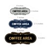 Designer Coffee Area Sign (Black Gold) - Large
