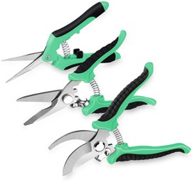 Pruning Shears, 3 Pieces, High Quality Pruning Shears, Gardening Shears, Branch Cutting Scissors, Sharp, Gardening Scissors, Safety Lock, Flower Shears, Rose Shears, Vegetable Shears, Rust Resistant