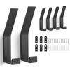 Pack of 6 Coat Hooks, Coat Hooks, Black Coat Hooks,