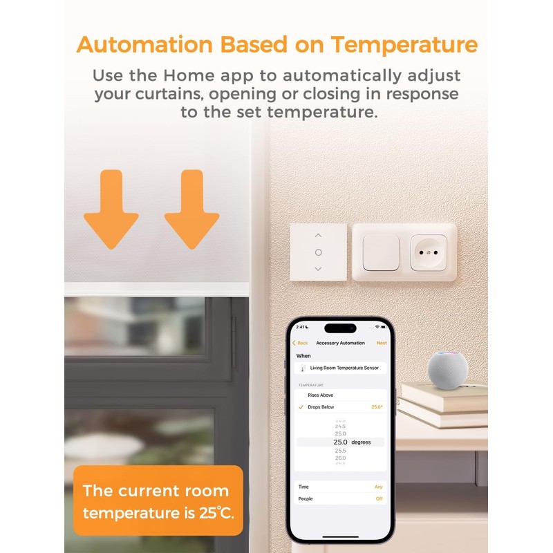 Refoss WLAN Roller Shutter Switch with Apple HomeKit, Smart Roller