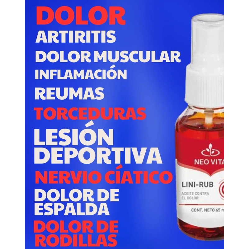 Lini Rub Neovita Relajante Muscular Antinflamatorio Analges