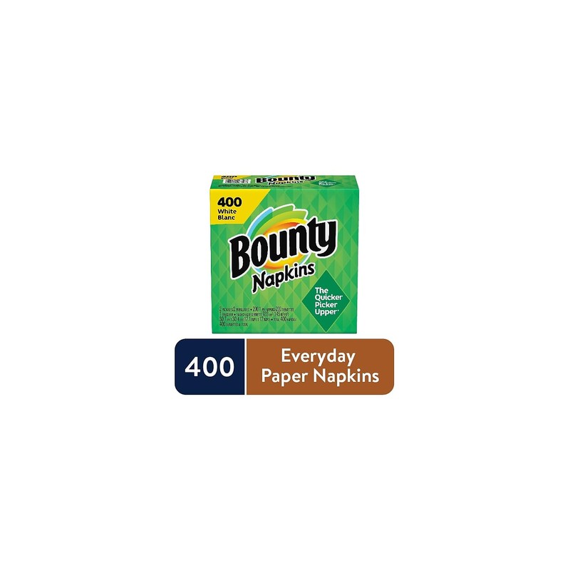 Bounty Quilted Lunch Napkin, 1-ply, White, 400 Napkins/Pack (06356)