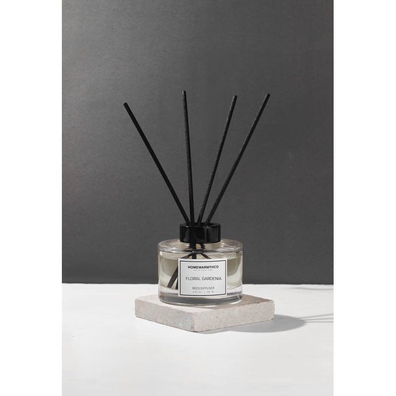 Homewarmthco Floral Gardenia Reed Diffuser Set - Luxury Fragrance Reed