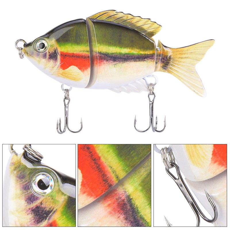 1 pcs ABS Plastic Multi Sections Artificial Fishing Lure Bait